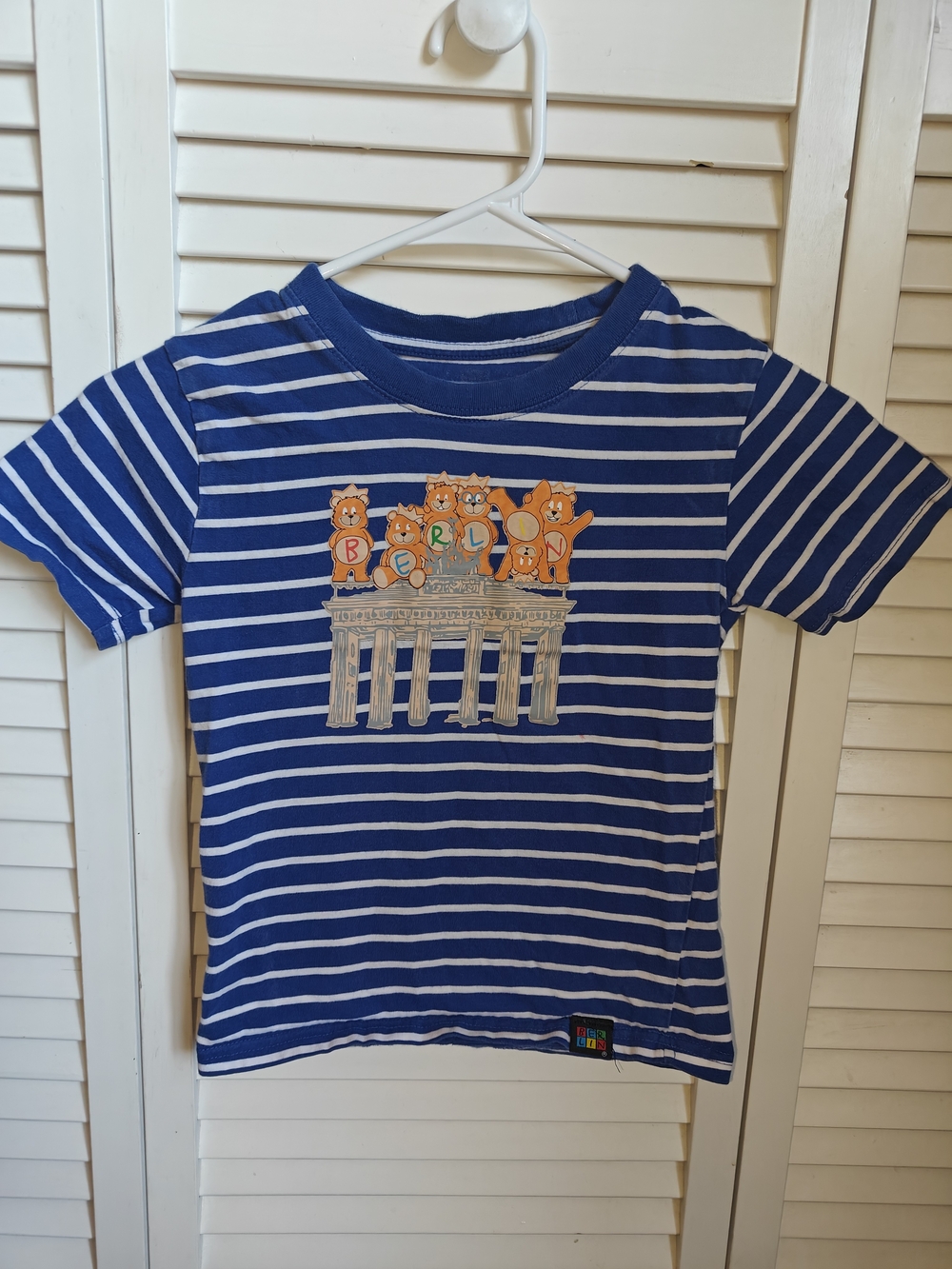 Vintage Berlin Bear Stripes Souvenir Tee Size 5T